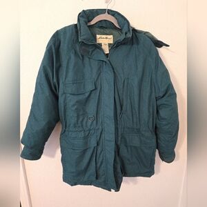 Eddie Bauer Down Parka Hooded Jacket Womens Medium Outdoors